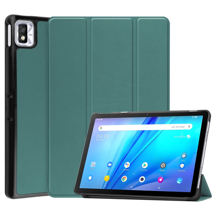 Custodia per tablet in pelle Custer Texture con supporto a tre pieghe, For Lenovo Tab P12 Pro 12.6, For Nokia  T20, For TCL Tab 10s