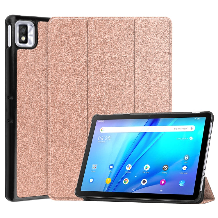 Custodia per tablet in pelle Custer Texture con supporto a tre pieghe, For Lenovo Tab P12 Pro 12.6, For Nokia  T20, For TCL Tab 10s