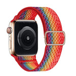 Cinturino in nylon con trama W per serie Apple Watch, 7 41mm / 6&SE&5&4 40mm / 3&2&1 38mm, 7 45mm / 6&SE&5&4 44mm / 3&2&1 42mm