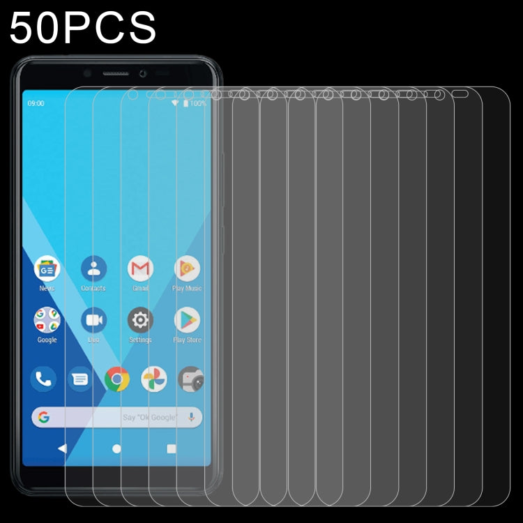 50 pellicole in vetro temperato da 0,26 mm 9H 2,5D, For BLU Studio X10+ (50 PCS), For BLU Studio X10L (50 PCS), For BLU C7 (50 PCS), For Wiko Y52 (50 PCS), For BLU G50 Plus (50 PCS), For Wiko Sunny 5 Lite (50 PCS), For BLU G60 (50 PCS)                 ...