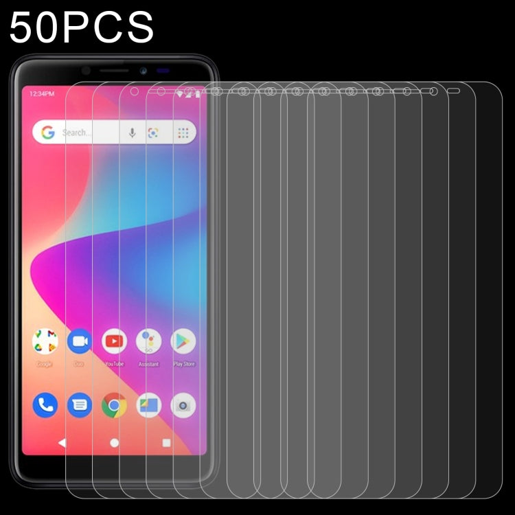 50 pellicole in vetro temperato da 0,26 mm 9H 2,5D, For BLU Studio X10+ (50 PCS), For BLU Studio X10L (50 PCS), For BLU C7 (50 PCS), For Wiko Y52 (50 PCS), For BLU G50 Plus (50 PCS), For Wiko Sunny 5 Lite (50 PCS), For BLU G60 (50 PCS)                 ...
