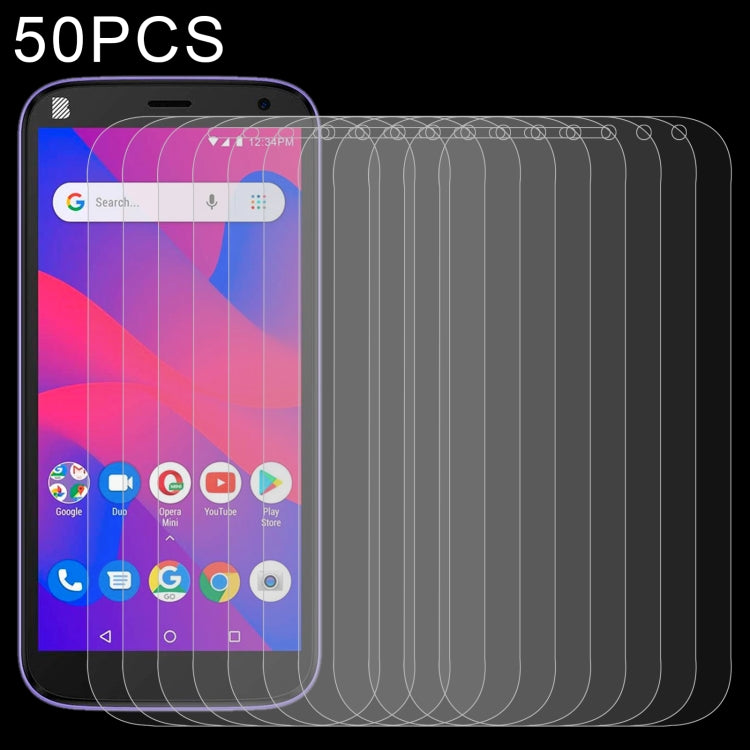 50 pellicole in vetro temperato da 0,26 mm 9H 2,5D, For BLU Studio X10+ (50 PCS), For BLU Studio X10L (50 PCS), For BLU C7 (50 PCS), For Wiko Y52 (50 PCS), For BLU G50 Plus (50 PCS), For Wiko Sunny 5 Lite (50 PCS), For BLU G60 (50 PCS)                 ...
