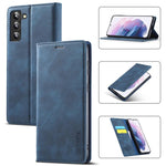 LC.IMEEKE Custodia morbida per telefono in pelle con sensazione magnetica in PU + TPU, For Samsung Galaxy S22+ 5G