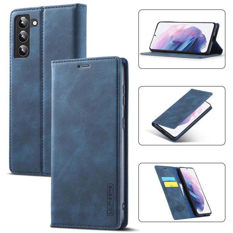 LC.IMEEKE Custodia morbida per telefono in pelle con sensazione magnetica in PU + TPU, For Samsung Galaxy S22+ 5G