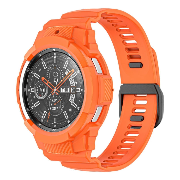 Cinturino integrato in silicone sportivo in fibra di carbonio, For Samsung Galaxy Watch4 40mm, For Samsung Galaxy Watch4 Classic 42mm