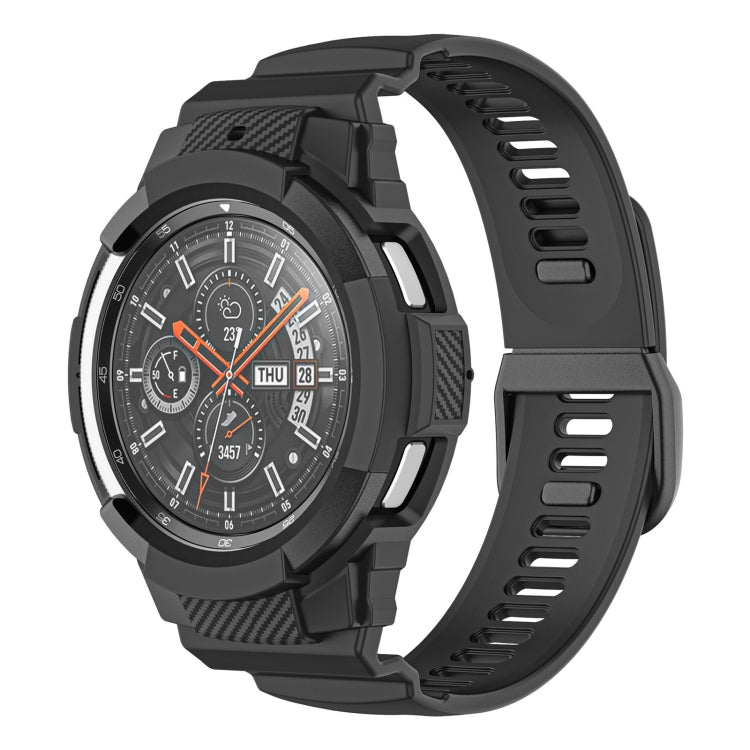 Cinturino integrato in silicone sportivo in fibra di carbonio, For Samsung Galaxy Watch4 40mm, For Samsung Galaxy Watch4 Classic 42mm