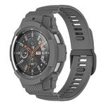 Cinturino integrato in silicone sportivo in fibra di carbonio, For Samsung Galaxy Watch4 40mm, For Samsung Galaxy Watch4 Classic 42mm