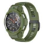 Cinturino integrato in silicone sportivo in fibra di carbonio, For Samsung Galaxy Watch4 40mm, For Samsung Galaxy Watch4 Classic 42mm