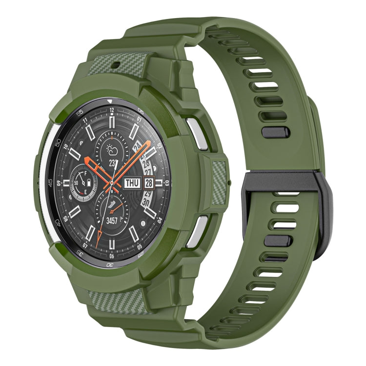 Cinturino integrato in silicone sportivo in fibra di carbonio, For Samsung Galaxy Watch4 40mm, For Samsung Galaxy Watch4 Classic 42mm