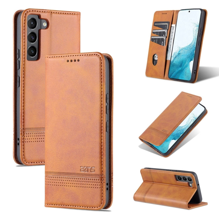 AZNS Custodia per telefono in pelle a vibrazione orizzontale con struttura in vitello magnetico, For Samsung Galaxy A33 5G, For Samsung Galaxy S22, For Samsung Galaxy S22+
