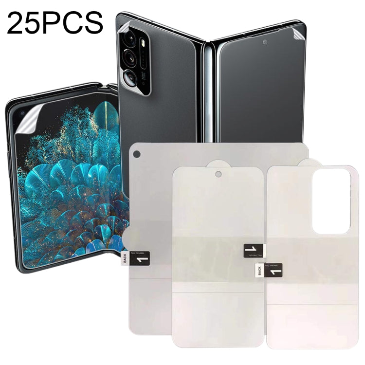 25 PCS Full Screen Protector Pellicola idrogel antideflagrante, For OPPO Find N (Big Screen + Front Rear Film) (25 PCS), For OPPO Find N (Front Film) (25 PCS), For OPPO Find N (Big Screen) (25 PCS), For OPPO Find N (Front Rear Film) (25 PCS)           ...