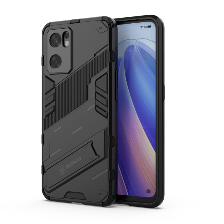 Punk Armor 2 in 1 PC + custodia per telefono antiurto in TPU con supporto invisibile, For OPPO Reno7 SE 5G, For Xiaomi Mi 12