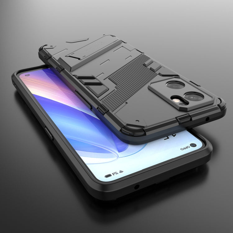 Punk Armor 2 in 1 PC + custodia per telefono antiurto in TPU con supporto invisibile, For OPPO Reno7 SE 5G, For Xiaomi Mi 12