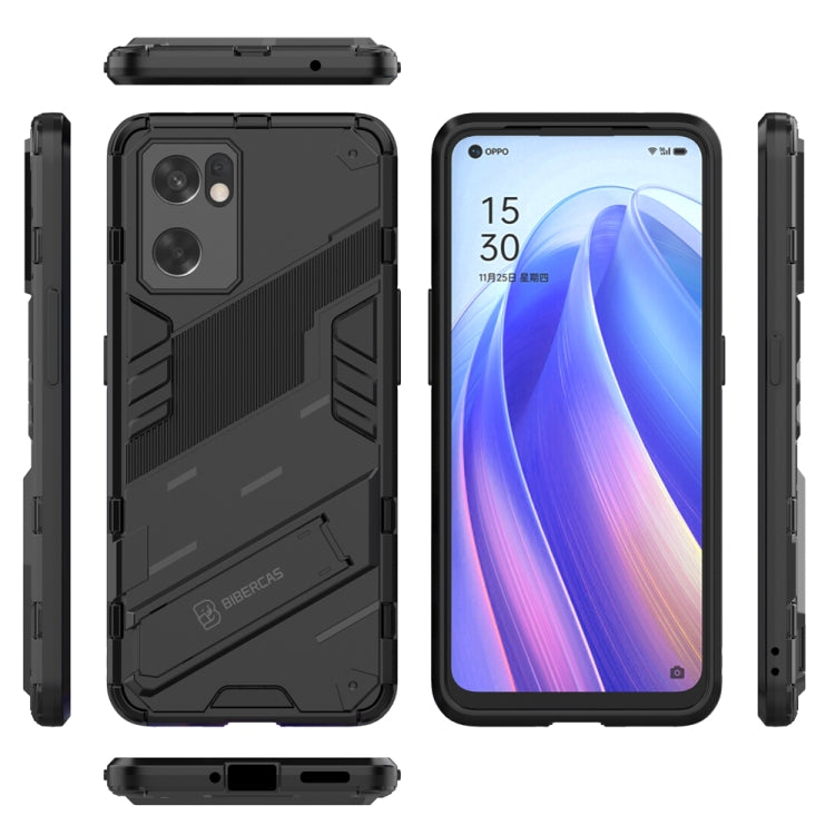 Punk Armor 2 in 1 PC + custodia per telefono antiurto in TPU con supporto invisibile, For OPPO Reno7 SE 5G, For Xiaomi Mi 12