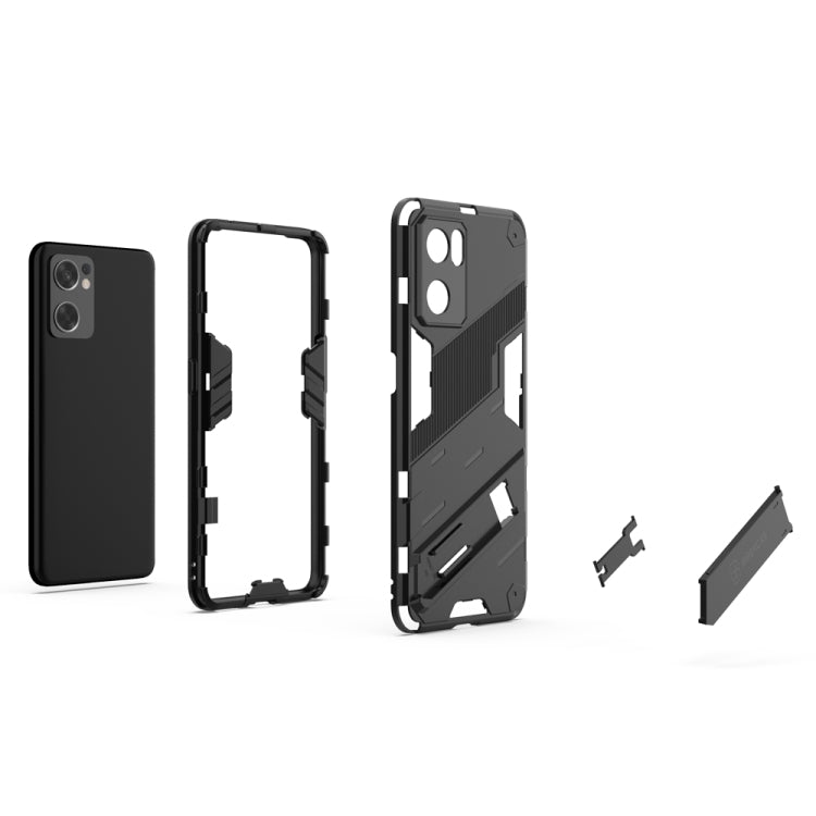 Punk Armor 2 in 1 PC + custodia per telefono antiurto in TPU con supporto invisibile, For OPPO Reno7 SE 5G, For Xiaomi Mi 12