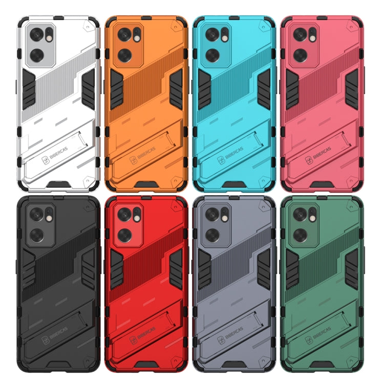 Punk Armor 2 in 1 PC + custodia per telefono antiurto in TPU con supporto invisibile, For OPPO Reno7 SE 5G, For Xiaomi Mi 12