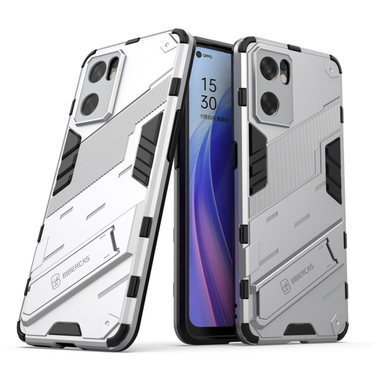 Punk Armor 2 in 1 PC + custodia per telefono antiurto in TPU con supporto invisibile, For OPPO Reno7 SE 5G, For Xiaomi Mi 12