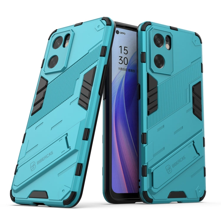 Punk Armor 2 in 1 PC + custodia per telefono antiurto in TPU con supporto invisibile, For OPPO Reno7 SE 5G, For Xiaomi Mi 12