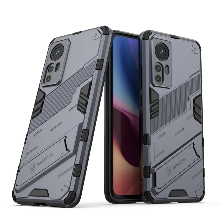 Punk Armor 2 in 1 PC + custodia per telefono antiurto in TPU con supporto invisibile, For OPPO Reno7 SE 5G, For Xiaomi Mi 12