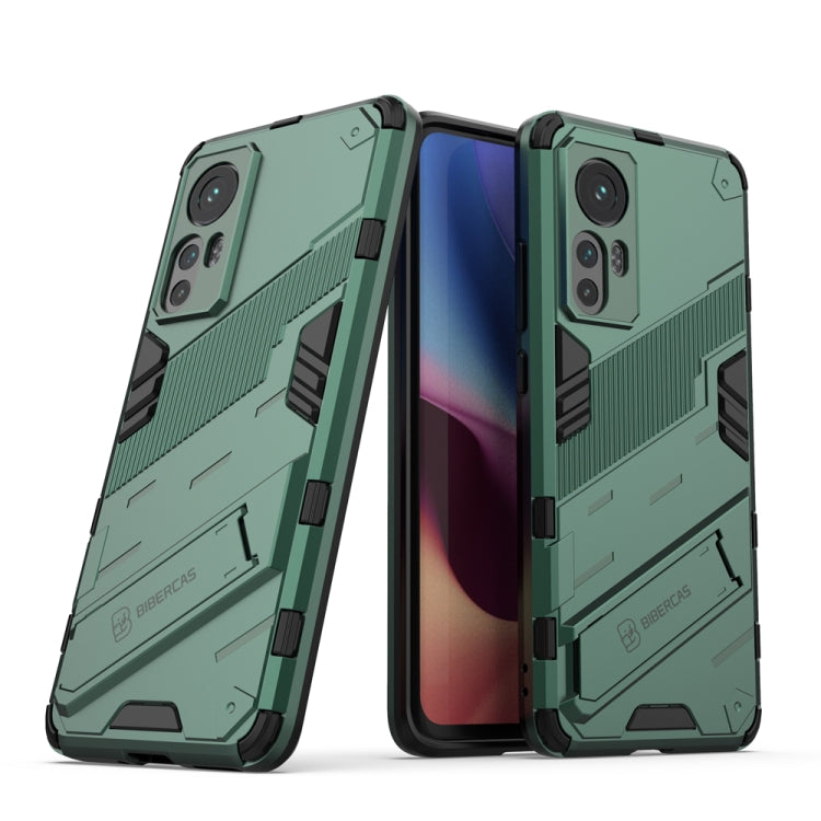 Punk Armor 2 in 1 PC + custodia per telefono antiurto in TPU con supporto invisibile, For OPPO Reno7 SE 5G, For Xiaomi Mi 12