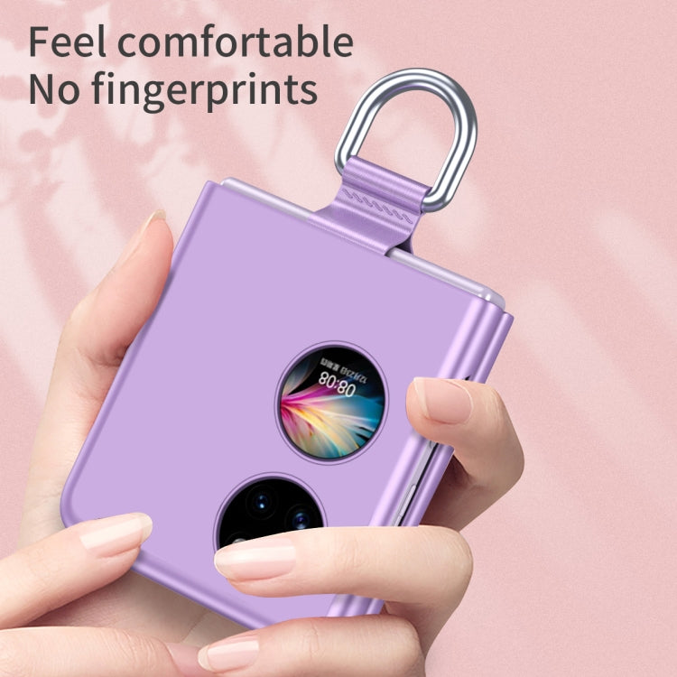 Custodia per telefono con cordino in pelle, For Huawei P50 Pocket