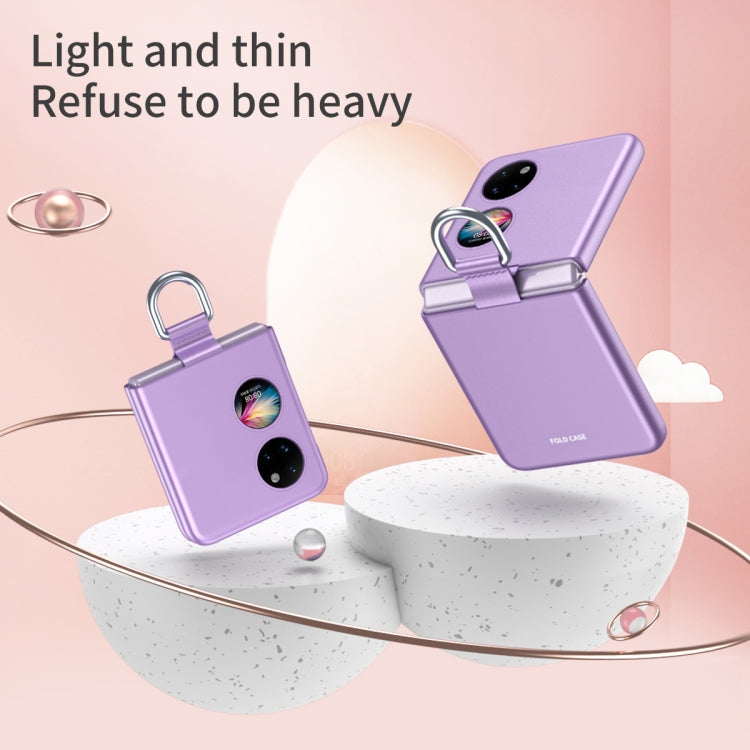 Custodia per telefono con cordino in pelle, For Huawei P50 Pocket