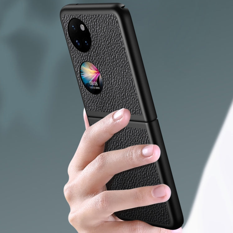 Custodia per telefono antiurto con texture Litchi, For Huawei P50 Pocket