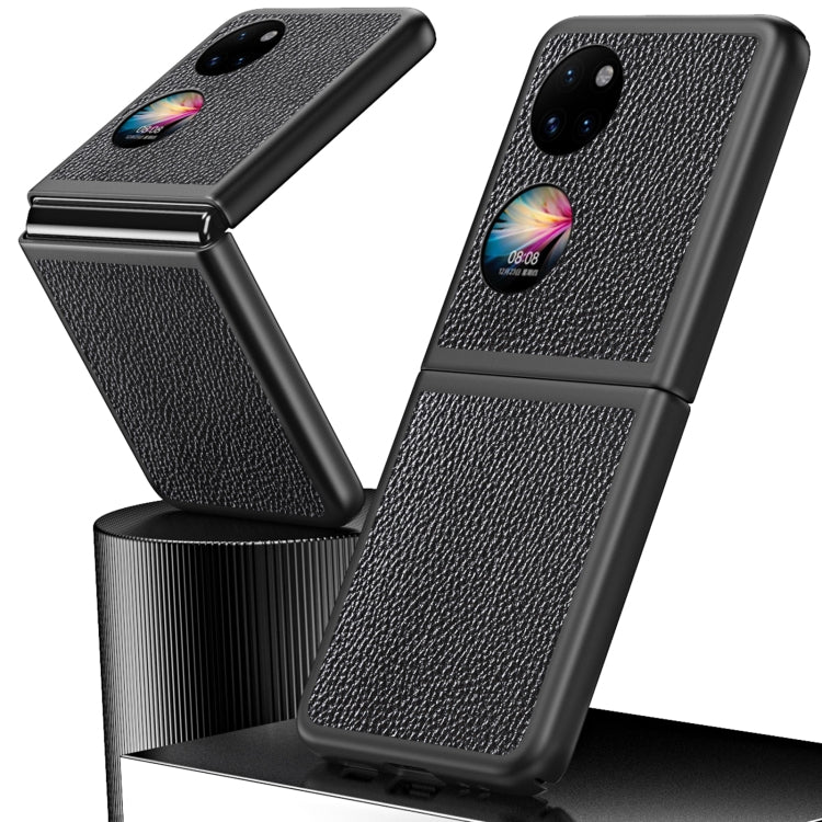 Custodia per telefono antiurto con texture Litchi, For Huawei P50 Pocket