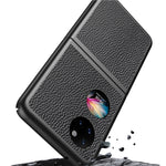 Custodia per telefono antiurto con texture Litchi, For Huawei P50 Pocket