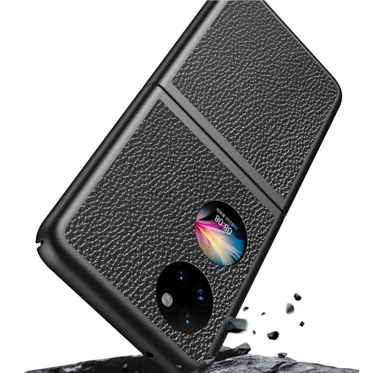 Custodia per telefono antiurto con texture Litchi, For Huawei P50 Pocket