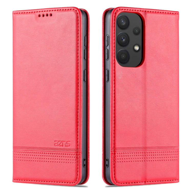 AZNS Custodia per telefono in pelle a vibrazione orizzontale con struttura in vitello magnetico, For Samsung Galaxy A53 5G