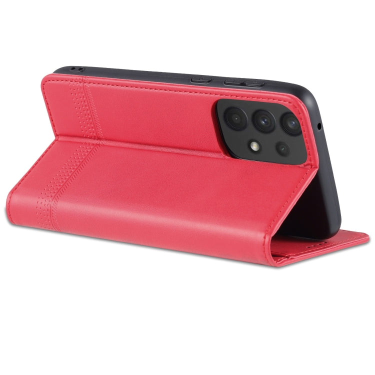 AZNS Custodia per telefono in pelle a vibrazione orizzontale con struttura in vitello magnetico, For Samsung Galaxy A53 5G