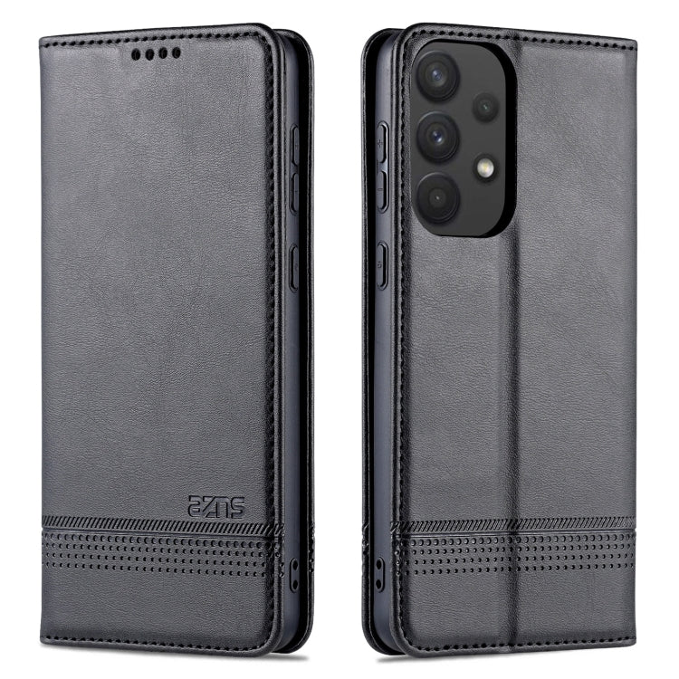 AZNS Custodia per telefono in pelle a vibrazione orizzontale con struttura in vitello magnetico, For Samsung Galaxy A53 5G
