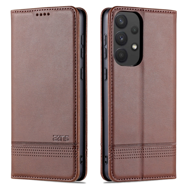 AZNS Custodia per telefono in pelle a vibrazione orizzontale con struttura in vitello magnetico, For Samsung Galaxy A53 5G