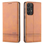 AZNS Custodia per telefono in pelle a vibrazione orizzontale con struttura in vitello magnetico, For Samsung Galaxy A53 5G