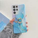 Custodia per telefono in marmo glitterato con supporto ad anello, For Samsung Galaxy S22 5G, For Samsung Galaxy S22+ 5G, For Samsung Galaxy S22 Ultra 5G, For Samsung Galaxy A13, For Samsung Galaxy A53 5G, For Samsung Galaxy A33 5G                      ...