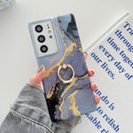 Custodia per telefono in marmo glitterato con supporto ad anello, For Samsung Galaxy S22 5G, For Samsung Galaxy S22+ 5G, For Samsung Galaxy S22 Ultra 5G, For Samsung Galaxy A13, For Samsung Galaxy A53 5G, For Samsung Galaxy A33 5G                      ...