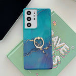 Custodia per telefono in marmo glitterato con supporto ad anello, For Samsung Galaxy S22 5G, For Samsung Galaxy S22+ 5G, For Samsung Galaxy S22 Ultra 5G, For Samsung Galaxy A13, For Samsung Galaxy A53 5G, For Samsung Galaxy A33 5G                      ...