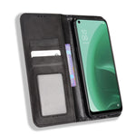 Custodia per telefono in pelle con trama retrò con fibbia magnetica, For OPPO A55s 5G JP Version, For OPPO Reno7 5G, For OPPO Reno7 Pro 5G, For OPPO Realme Narzo 50A, For TCL 20 XE, For TCL 20Y