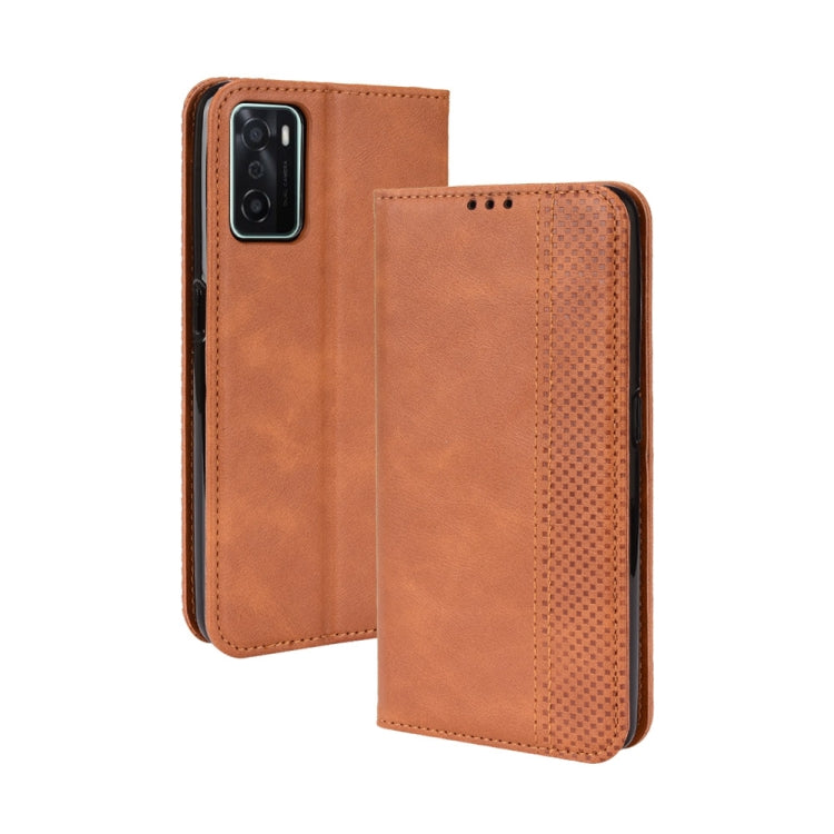 Custodia per telefono in pelle con trama retrò con fibbia magnetica, For OPPO A55s 5G JP Version, For OPPO Reno7 5G, For OPPO Reno7 Pro 5G, For OPPO Realme Narzo 50A, For TCL 20 XE, For TCL 20Y