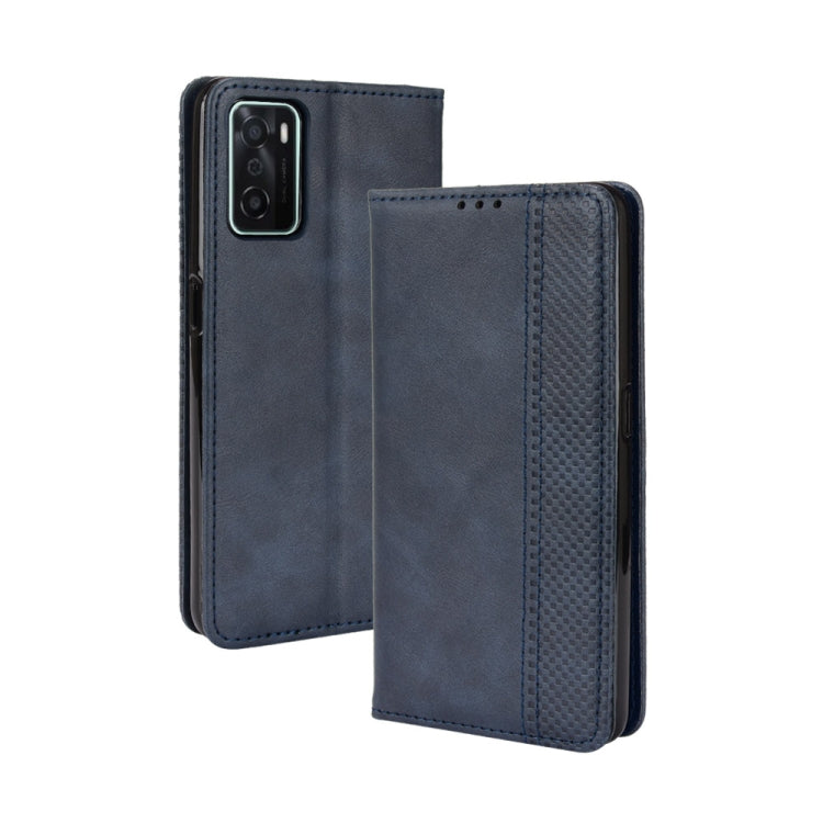 Custodia per telefono in pelle con trama retrò con fibbia magnetica, For OPPO A55s 5G JP Version, For OPPO Reno7 5G, For OPPO Reno7 Pro 5G, For OPPO Realme Narzo 50A, For TCL 20 XE, For TCL 20Y