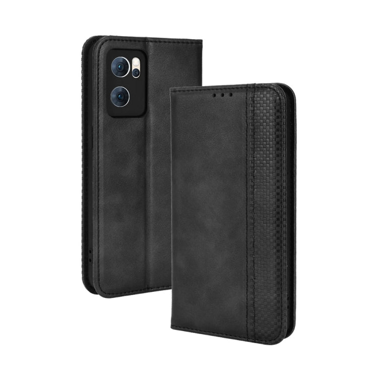 Custodia per telefono in pelle con trama retrò con fibbia magnetica, For OPPO A55s 5G JP Version, For OPPO Reno7 5G, For OPPO Reno7 Pro 5G, For OPPO Realme Narzo 50A, For TCL 20 XE, For TCL 20Y