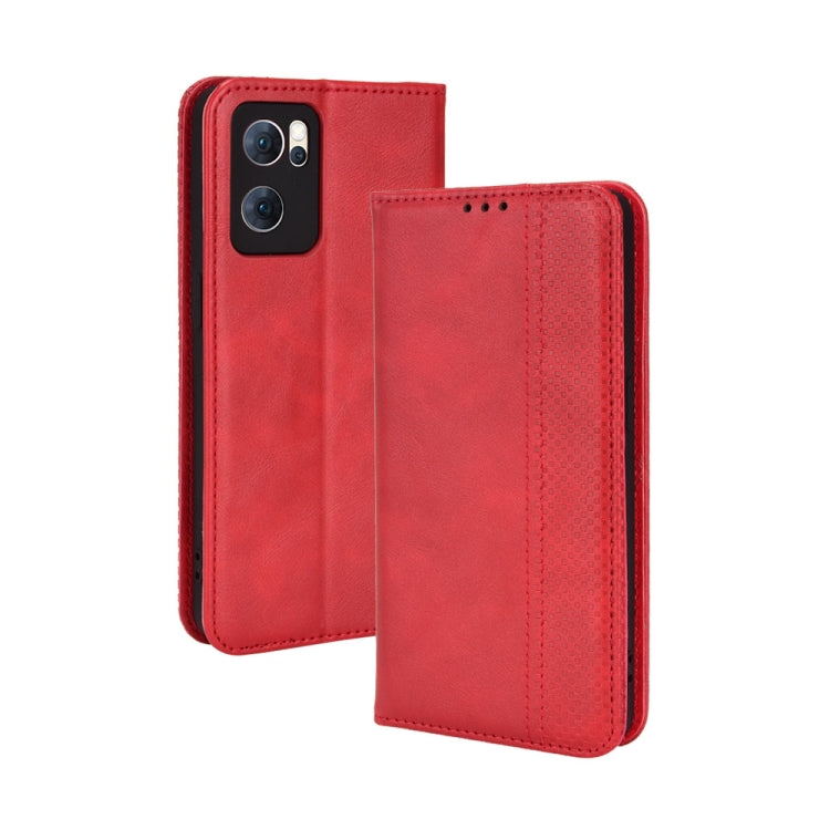 Custodia per telefono in pelle con trama retrò con fibbia magnetica, For OPPO A55s 5G JP Version, For OPPO Reno7 5G, For OPPO Reno7 Pro 5G, For OPPO Realme Narzo 50A, For TCL 20 XE, For TCL 20Y