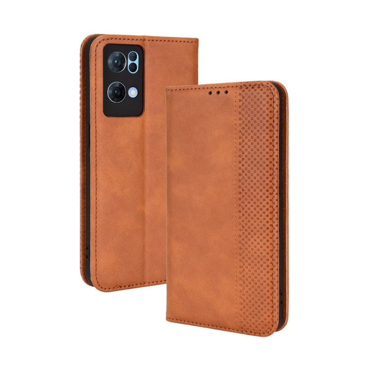 Custodia per telefono in pelle con trama retrò con fibbia magnetica, For OPPO A55s 5G JP Version, For OPPO Reno7 5G, For OPPO Reno7 Pro 5G, For OPPO Realme Narzo 50A, For TCL 20 XE, For TCL 20Y