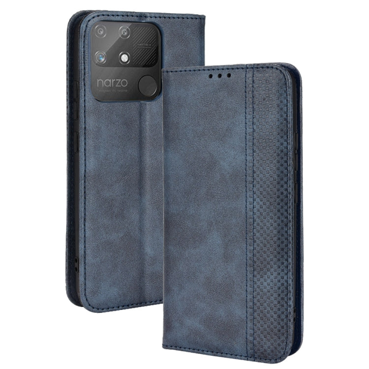 Custodia per telefono in pelle con trama retrò con fibbia magnetica, For OPPO A55s 5G JP Version, For OPPO Reno7 5G, For OPPO Reno7 Pro 5G, For OPPO Realme Narzo 50A, For TCL 20 XE, For TCL 20Y