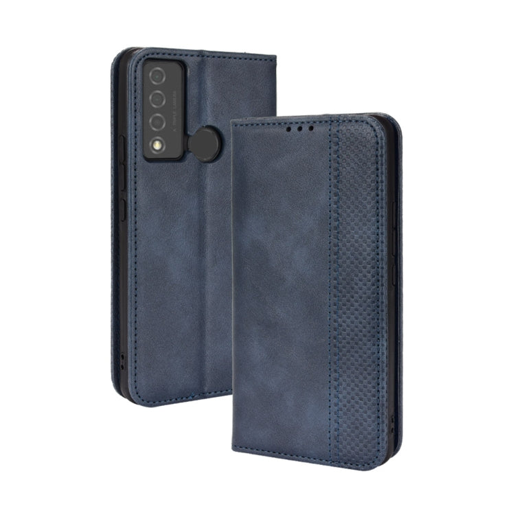 Custodia per telefono in pelle con trama retrò con fibbia magnetica, For OPPO A55s 5G JP Version, For OPPO Reno7 5G, For OPPO Reno7 Pro 5G, For OPPO Realme Narzo 50A, For TCL 20 XE, For TCL 20Y