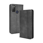 Custodia per telefono in pelle con trama retrò con fibbia magnetica, For OPPO A55s 5G JP Version, For OPPO Reno7 5G, For OPPO Reno7 Pro 5G, For OPPO Realme Narzo 50A, For TCL 20 XE, For TCL 20Y