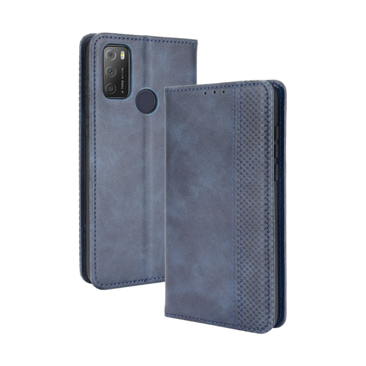 Custodia per telefono in pelle con trama retrò con fibbia magnetica, For OPPO A55s 5G JP Version, For OPPO Reno7 5G, For OPPO Reno7 Pro 5G, For OPPO Realme Narzo 50A, For TCL 20 XE, For TCL 20Y