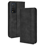 Custodia per telefono in pelle con trama retrò con fibbia magnetica, For TCL 205, For vivo Y3s 2021, For vivo S10e / V23e 4G / 5G, For vivo Y15s 2021 / Y15a, For Infinix Hot 11, For Infinix Note 11 Pro