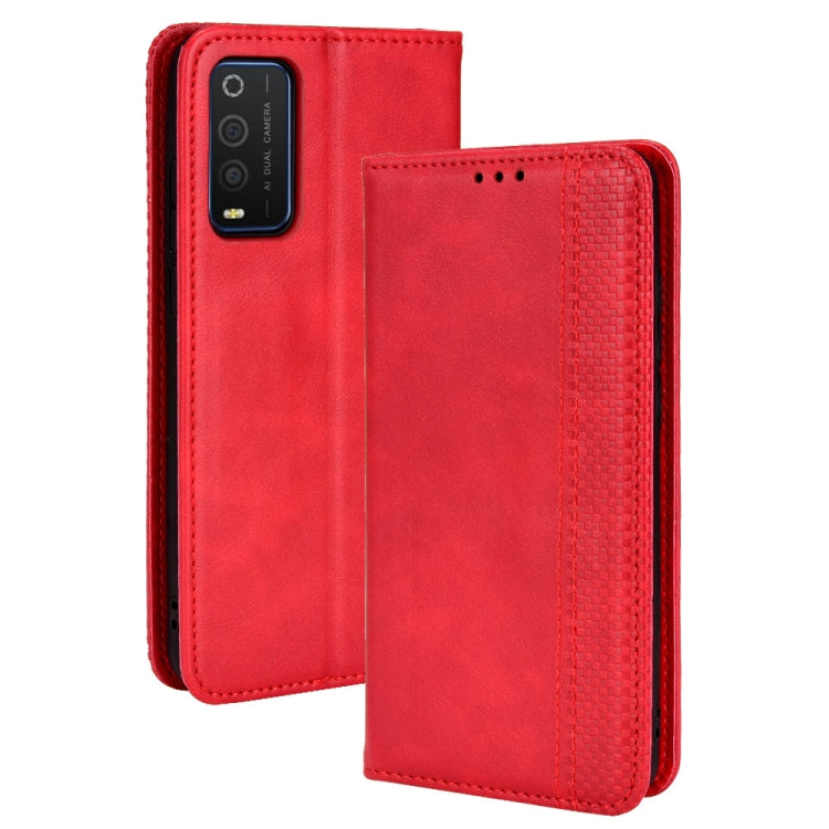 Custodia per telefono in pelle con trama retrò con fibbia magnetica, For TCL 205, For vivo Y3s 2021, For vivo S10e / V23e 4G / 5G, For vivo Y15s 2021 / Y15a, For Infinix Hot 11, For Infinix Note 11 Pro
